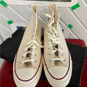 Converse High-Top Canvas Sneakers in Cream - New